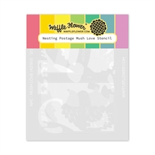 Waffle Flower Stencil Set - NESTING Postage Collage / Mush Love