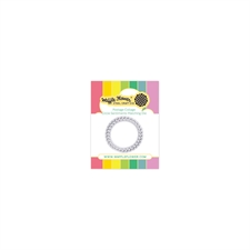 Waffle Flower Die - Postage Collage Circle Sentiments Matching Die