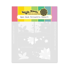Waffle Flower Stencil Set - Open Book Poinsettia