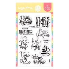 Waffle Flower Clear Stamp - Open Book Holiday Sayings