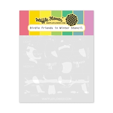 Waffle Flower Stencil Set - Birdie Friends in Winter