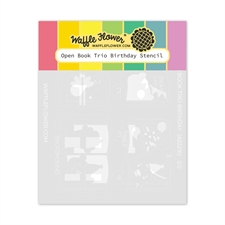 Waffle Flower Stencil Set - Open Book TRIO Birthday Stencil