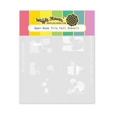 Waffle Flower Stencil Set - Open Book TRIO Fall Stencil