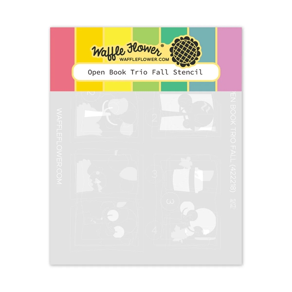 Waffle Flower Stencil Set - Open Book TRIO Fall Stencil