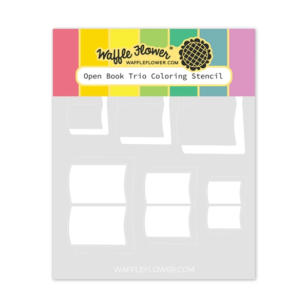 Waffle Flower Stencil Set - Open Book TRIO Coloring Stencil