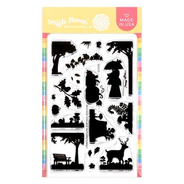 Waffle Flower Clear Stamp - Postage Collage Autumn Sunset