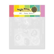 Waffle Flower Stencil Set - NESTING Postage Collage / Peony (NPC)