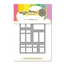 Waffle Flower Die - Postage Collage Windows