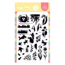 Waffle Flower Clear Stamp - Postage Collage Spring Silhouettes