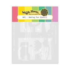 Waffle Flower Stencil Set - NESTING Postage Collage / Baking Fun (NPC)