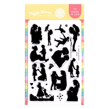 Waffle Flower Clear Stamp - Postage Collage Mom Silhouettes