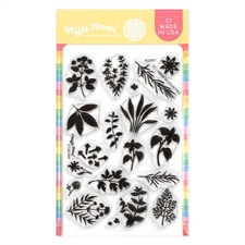 Waffle Flower Clear Stamp - Postage Collage Herb Silhouettes