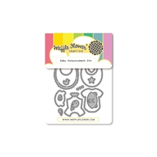 Waffle Flower Die - Baby Announcement