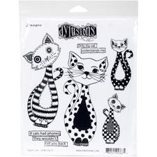 Cling Rubber Stamp Set - Dylusions / Puddy Cat