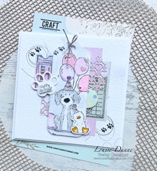 CraftAddictionUK Clear Stamp Set A5 - Ruffles and Crumpet (hund og kat)
