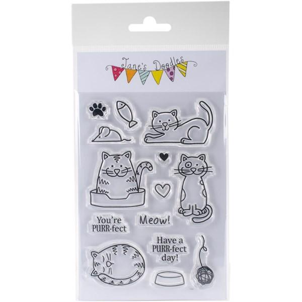 Jane\'s Doodles Clear Stamp Set - Cats