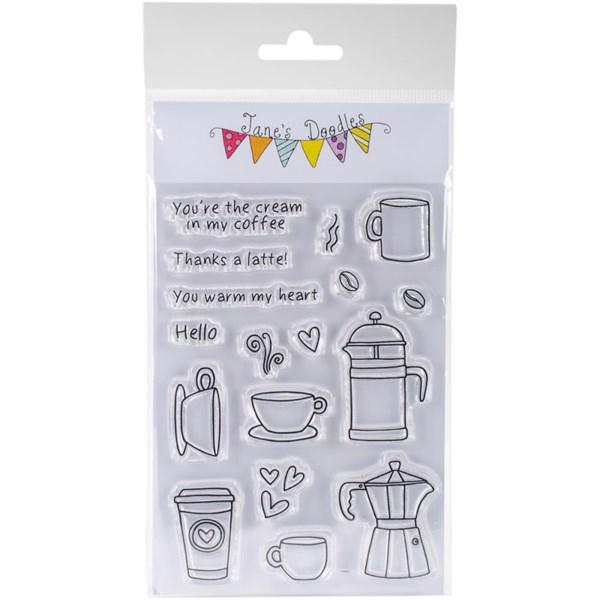 Jane\'s Doodles Clear Stamp Set - Coffee Time