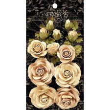 Graphic 45 Flowers - Classic Ivory & Natural Linen