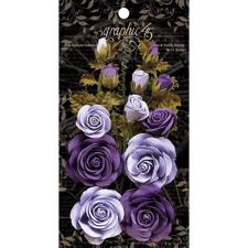 Graphic 45 Flowers - French Lilac & Purple Royalty