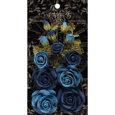 Graphic 45 Flowers - Bon Voyage & French Blue