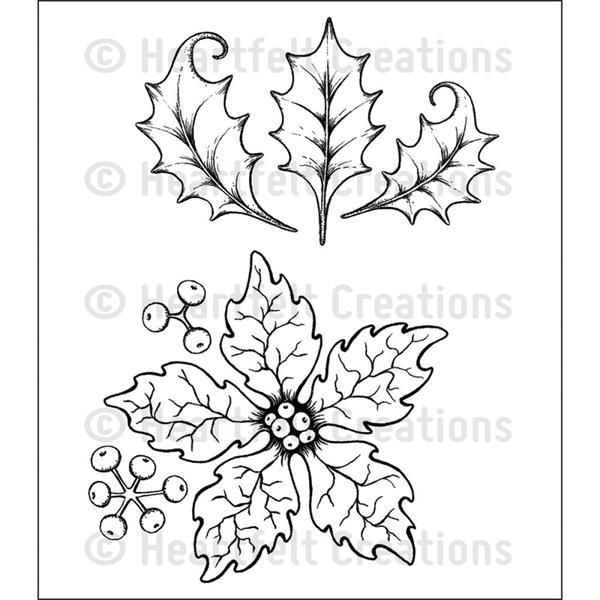 Heartfelt Creation Stamp - Sparkling Poinsettia LARGE