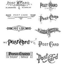 Tim Holtz Cling Rubber Stamp Set - Postcards