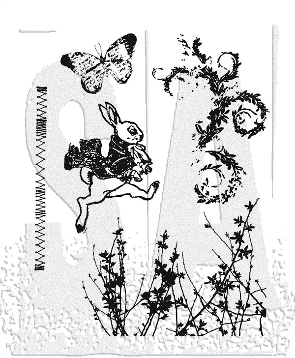 Tim Holtz Cling Rubber Stamp Set - Spring Sprung