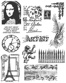 Tim Holtz Cling Rubber Stamp Set - Mini Classics