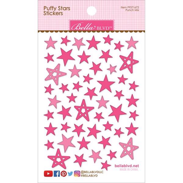 Bella Blvd Puffy Star Stickers - Punch Mix (pink)
