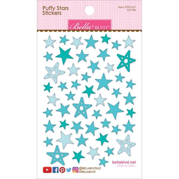 Bella Blvd Puffy Star Stickers - Ice Mix (blå)