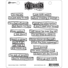 Cling Rubber Stamp Set - Dylusions / Shut Up And Color 