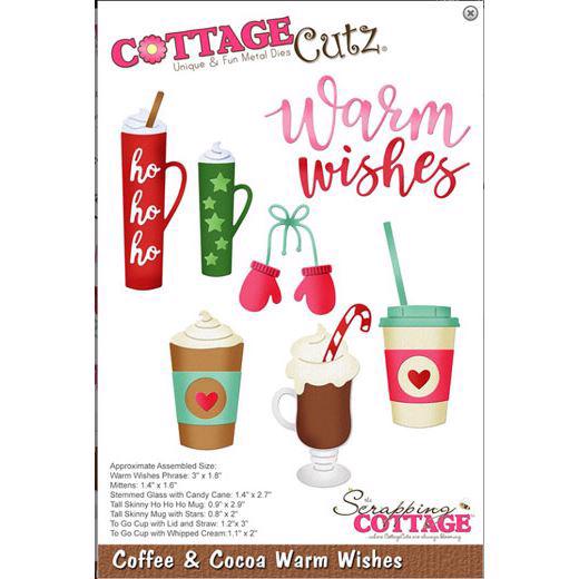 Cottage Cutz  Die - Coffee & Cocoa Warm Wishes