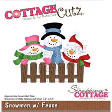 Cottage Cutz Die - Snowmen w/ Fence