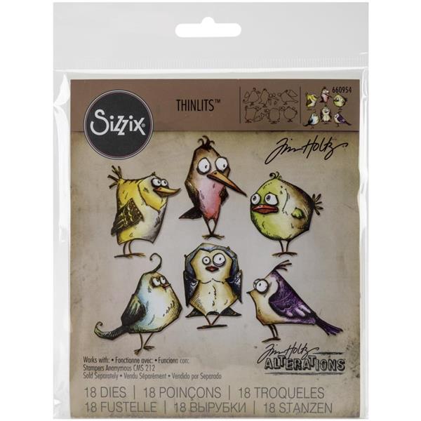 Sizzix Thinlits - Tim Holtz / Bird Crazy (dies)