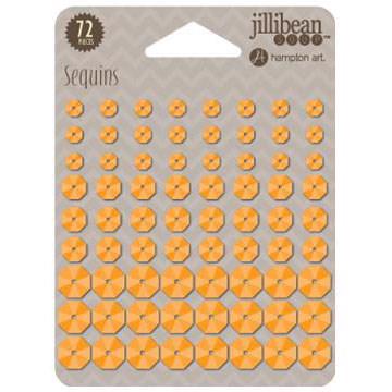 Jillibean Soup Adhesive Sequins - Orange