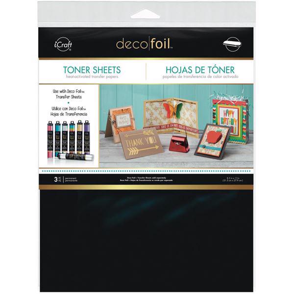 Deco Foil Toner Sheets - Black / Standard (3/Pkg)