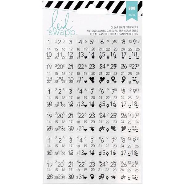 Heidi Swapp Memory Planner - Clear Date Stickers