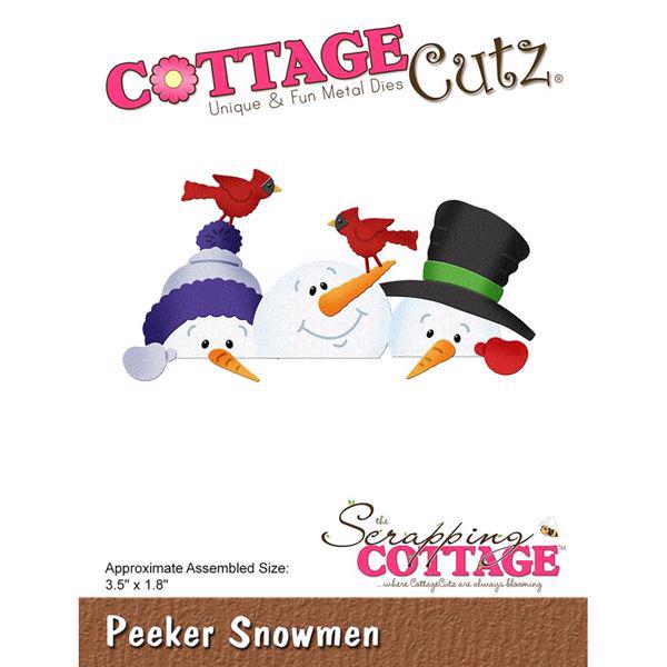 Cottage Cutz  Die -  Peeker Snowmen