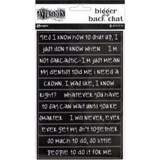 Dylusions Back Chat Stickers - Black