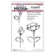 Dina Wakley Cling Rubber Stamp Set - Allways Flowers
