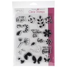 Gina K / Therm-o-Web Clear Stamps - Petals & Wings