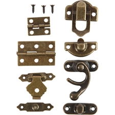 Metal Pynt - Mini Beslag (3 x 5 sæt)
