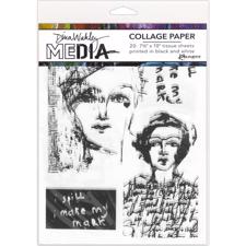 Dina Wakley Media - Collage Paper / Vintage Sketch  20/Pkg