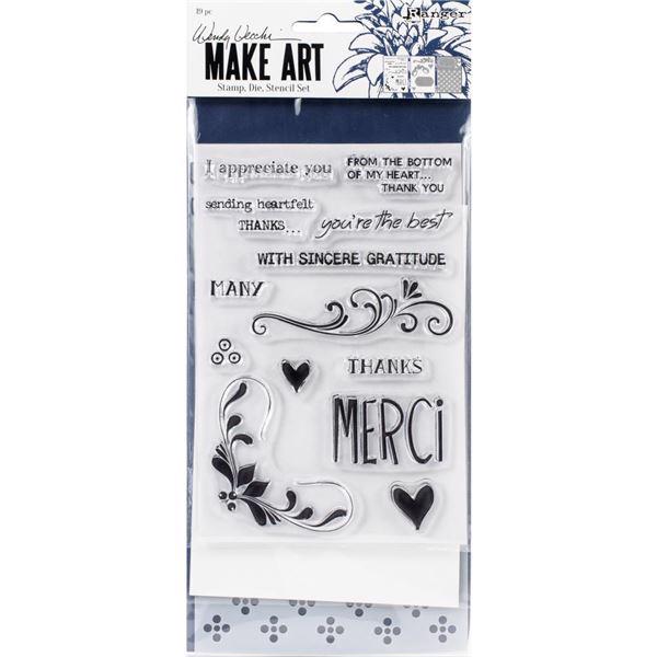 Wendy Wecchi Make Art Stamp, Dies & Stencil Set - Merci & More