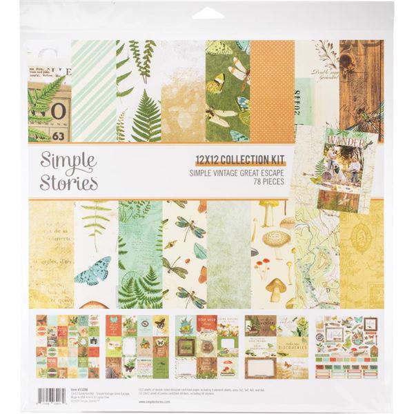 Simple Stories Paper Pack 12x12" Collection - Simple Vintage Great Escape