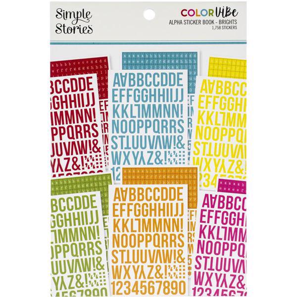 Simple Stories Color Vibe - Alpha Sticker Book / Brights