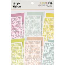 Simple Stories Color Vibe - Alpha Sticker Book / Lights
