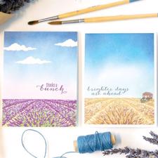 Hero Arts Clear Stamp Set - Color Layering / Lavender Field
