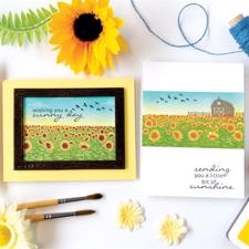 Hero Arts Clear Stamp Set - Color Layering / Sunflower