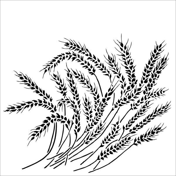 Crafter\'s Workshop Template 12x12" - Wheat Stalk